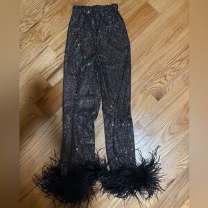 Santa Branda Black Sparkly Pants
